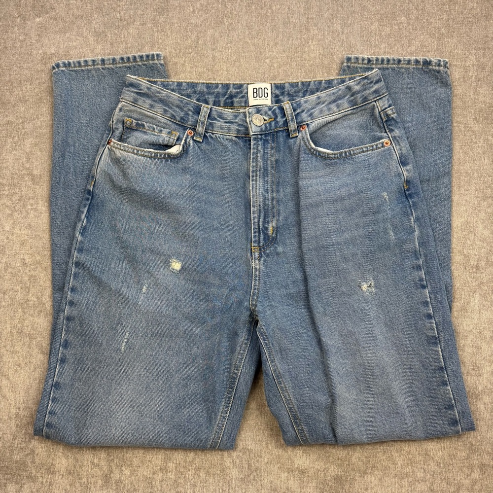 BDG Urban Outfitters High Rise Distressed Mom Jeans Blue Women’s 29